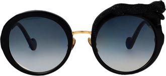 Anna-Karin Karlsson Sunglasses Rose Et La Roue Crystal Black Crystal