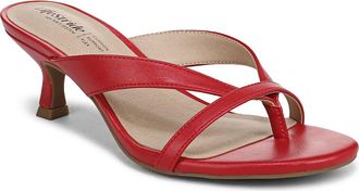 Life Stride Navine Kitten Heel Flip Flop in Fire Red at Nordstrom, Size 6.5