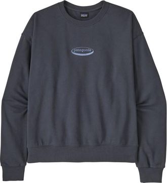 Patagonia 95 Oval Logo Daily Crew Pullover f&uuml;r Damen | grau/blau