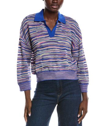 M Missoni Textured Wool-Blend Polo Sweater