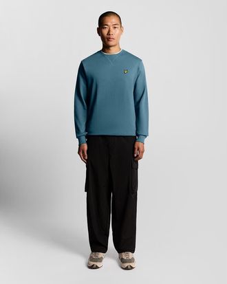 Lyle & Scott Crew Neck Sweater in Deep Water at Nordstrom, Size X-Large