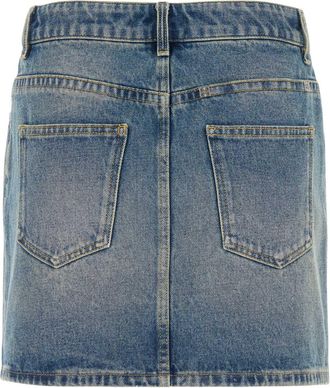 Givenchy Womens Denim Mini Skirt Blue Cotton