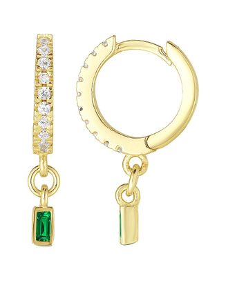 Sphera Milano 18K Over Silver CZ Hoops