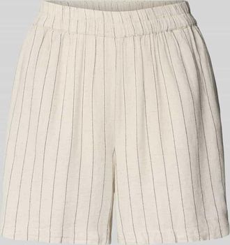 Pieces Regular Fit Shorts aus Viskose-Leinen-Mix Modell PIA in Ecru, Größe XS