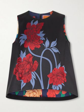 La DoubleJ Top In Jacquard Floreale La Scala - Verde