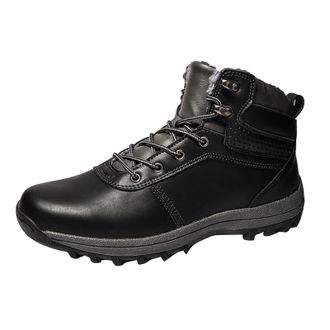 Generic Snow Boots Mens Waterproof Boot Thermal-Lined Outdoor Winter Hiking Shoes With Non-Slip Mid-Calf Design, Warm Faux Fur Lined Mountaineering Boots Cold