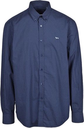 Harmont & Blaine Regular Fit Button-Down Shirt With Geometric Pattern