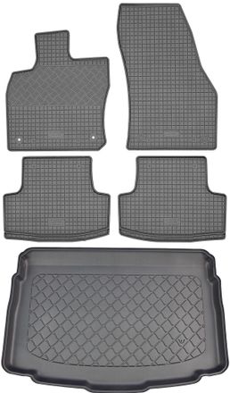 OEM Volkswagen T-roc Suv (5 Puertas) Desde Diciembre De 2017. Juego: Alfombrillas De Goma Para Coche + Alfombrilla Para Maletero
