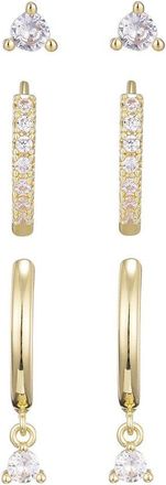 Adornia Adornia 14K Plated Cz Earring Set