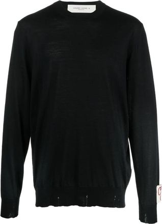 Golden Goose Zwarte Truien met Stijl - Heren - Ronde hals truien - Zwart - XL - Truien & Vesten