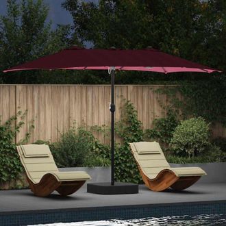 vidaXL Parasol De Jard&iacute;n Rojo Burdeos 385 X 209 X 244 Cm Tela Vidaxl