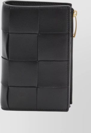 Bottega Veneta cassette leather bifold wallet gold hardware