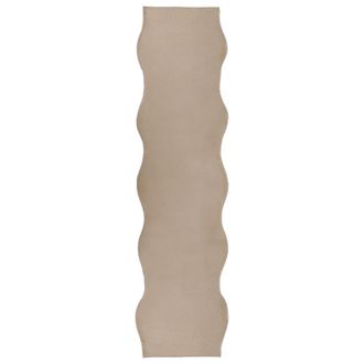 Beliani Alfombra Para Sal&oacute;n Pasillo Oficina De Pelo Sint&eacute;tico 80 X 300 Cm Pelo Largo Moderno Beige Dawa