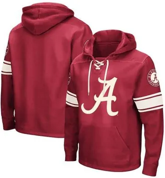 Colosseum Mens Colosseum Crimson Alabama Crimson Tide Big & Tall Hockey Lace-Up Pullover Hoodie at Nordstrom, Size X-Large