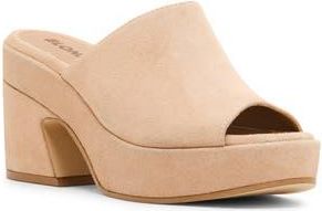Blondo Montage Platform Mule Sandal in Tan Suede at Nordstrom Rack, Size 5.5