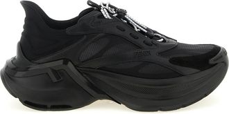 Fendi Schoenen, Dames, Zwart, 40 EU, Leer, F-Light Sneakers