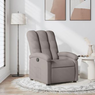 vidaXL Sill&oacute;n Reclinable De Tela Gris Taupe Vidaxl