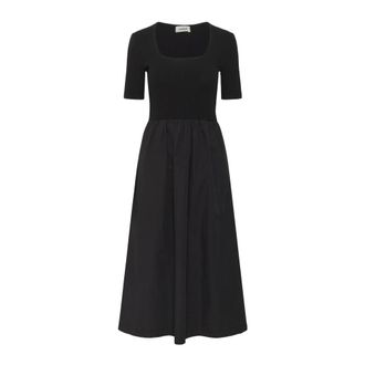 Soaked In Luxury Phoebe Jurk Zwart - Dames - Casual kleedjes - Zwart - S - Katoen - Kleedjes