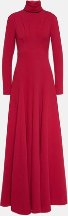 Emilia Wickstead Oakley pleated crepe maxi dress