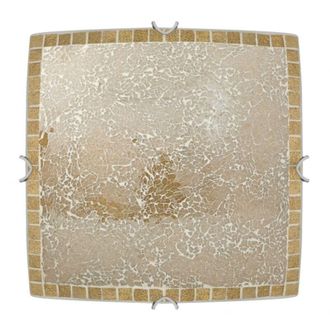 Fabrilamp Lampada da Soffitto Quadrata Carbon Ambra 4xE27 (11x50x50cm)