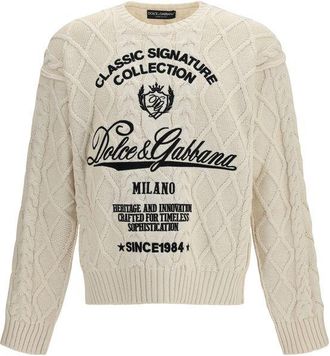 Dolce & Gabbana Beige Cotton Mens Sweatshirt