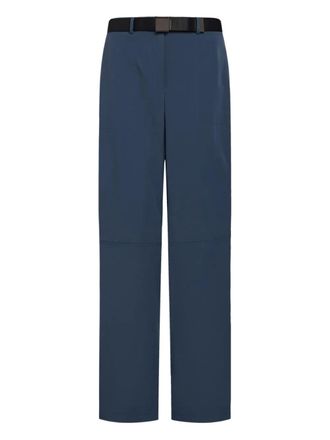 12 Storeez belted side-zip straight trousers - women - Polyamide/Elastane/Viscose/Polyester - M - Blue