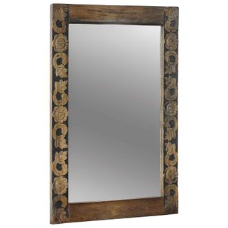 vidaXL Espejo De Pared Madera De Nogal Marr&oacute;n 70 X 50 Cm Rectangular Vidaxl