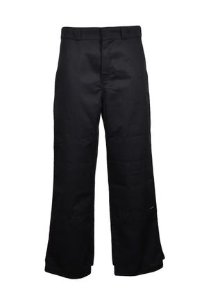 Palm Angels Wide Leg Chino Trousers - Black