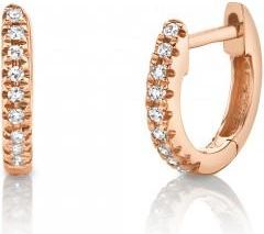 Allurez Diamond Mini Huggie Earrings 14k Yellow Gold (0.04ct)