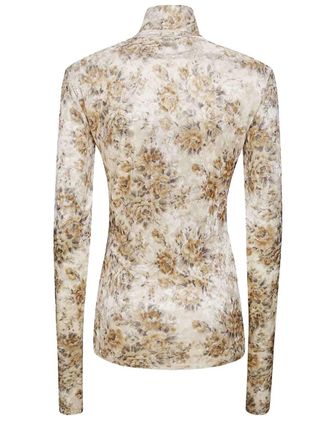 Ganni Floral Print Recycled Polyester Blouse - Multicolor