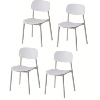 Far Kit 4 sedie polipropilene cucina bar ristorante sedia interno esterno bianco 719k