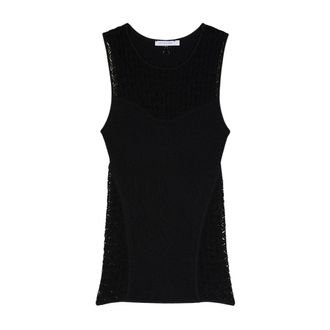 Patrizia Pepe Bustier de punto Jacquard - Knitwear - Mujer - Negro - XS
