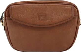 Burberry Pre-owned Cross Body Bags, female, Brown, Size: ONE SIZE Pre-owned Leather Cross Body Bag