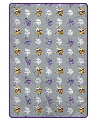 Pegasus Sports Minnesota Vikings Nfl Team Logomania Oversized Fleece Blanket