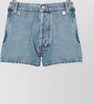 Coperni frayed hem denim shorts with patch pockets