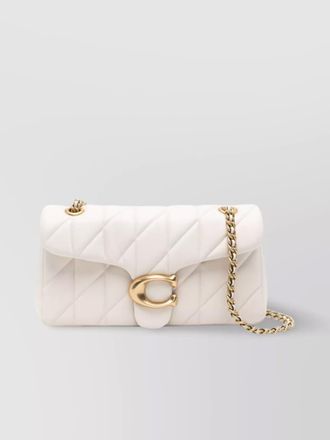 Coach leather quilted shoulder bag