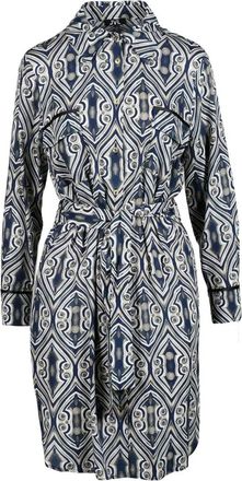 Lvl Level Vibes Level Blue Geometric Viscose Mini Dress