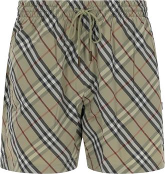 Burberry Green Check Swim Shorts