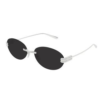 Balenciaga Gossip Oval AF Zonnebril - unisex - Accessoires - Grijs - Maat: 59 MM Nylon