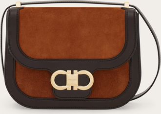 Ferragamo Women Double Gancini crossbody bag (XS) Beige