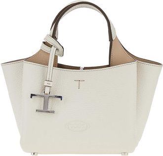 Tod's Grained leather mini shopping bag Woman One Size