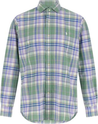 Polo Ralph Lauren Geruite Oxford Katoenen Overhemd - Heren - Casual Overhemden - Veelkleurig - L - Katoen - Overhemden