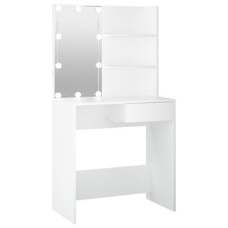 vidaXL Tocador Con Led Blanco 74,5x40x141 Cm Vidaxl