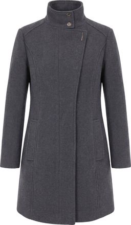Liu Jo Ash Grey Wool-Blend Midi Coat