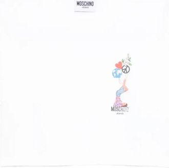 Moschino T-shirt met print - Dames - T-shirts - Wit - XS - Katoen - Tops