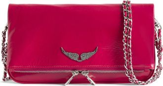 Zadig&Voltaire Rock Vintage Patent Crossbody Bag in Podium at Nordstrom