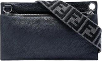 Fendi Pre-owned Crossbody Bag - Dames - Vintage Schoudertas - Zwart - ONE Size - Leer - Vintage