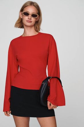 Maeve Waisted Long-Sleeve Top