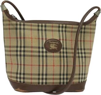 Burberry Pre-owned Cross Body Bags, female, Brown, Size: ONE SIZE Pre-owned Canvas Shoulder Bag
