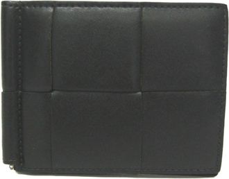 Bottega Veneta Cassette Grey Leather Wallet (Pre-Owned)